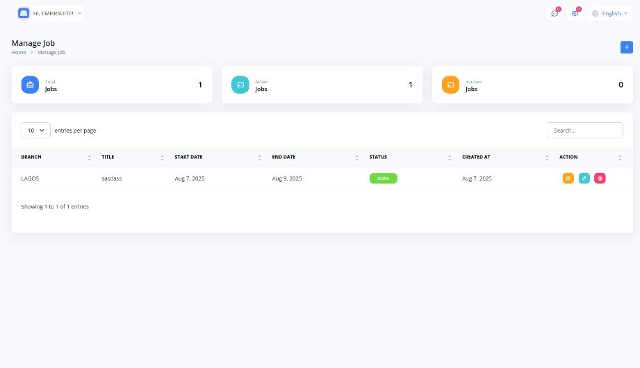 Recruitment Screenshot